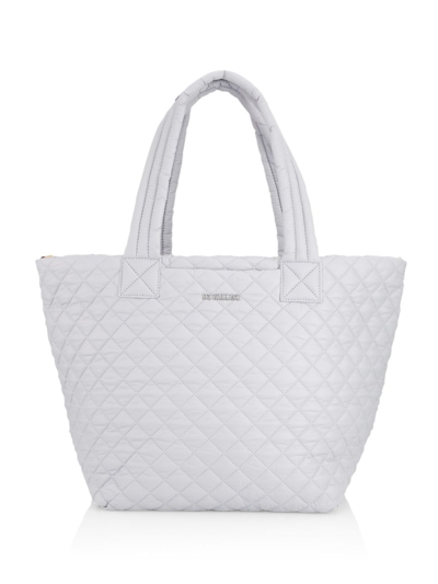 Shop Mz Wallace Women's Medium Metro Quilted Nylon Tote Deluxe In Lilac