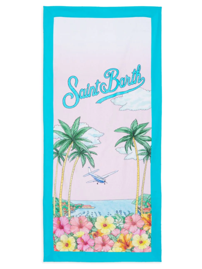 Shop Mc2 Saint Barth Men's Postcard Beach Towel In Flower