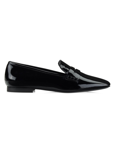 Shop Khaite Women's Carlisle Patent Leather Loafers In Black