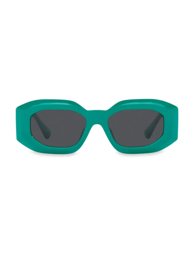 Shop Versace Men's Ve4425u Solid 54mm Acetate Sunglasses In Turquoise