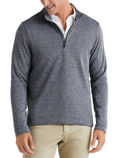 Shop Rhone Men's Commuter Quarter-zip Knit Shirt In Dark Gray Heather