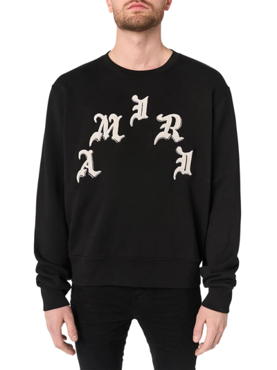 Shop Amiri Men's Wes Lang X  Logo Sweatshirt In Black