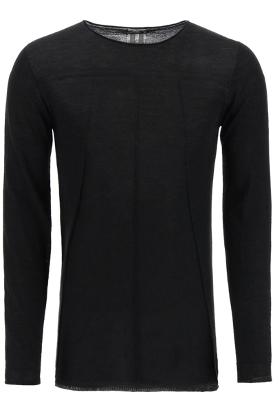Shop Rick Owens Panelled Crewneck Sweater In Black