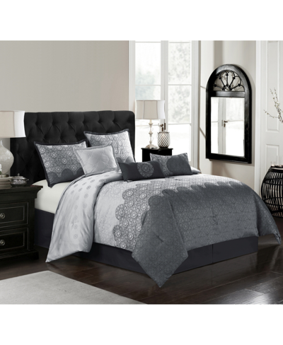 Shop Nanshing Harwick 7-piece King Comforter Set In Grey