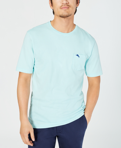 Tommy Bahama 'new Bali Sky' Original Fit Crewneck Pocket T-shirt In Aqua Mist Blue