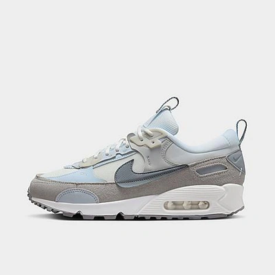 Shop Nike Women's Air Max 90 Futura Casual Shoes In Summit White/wolf Grey/pure Platinum/football Grey/white