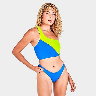 Zuidwest Bandiet haar Nike Women's Color Block Reversible Sling Bikini Bottoms In Pacific Blue |  ModeSens