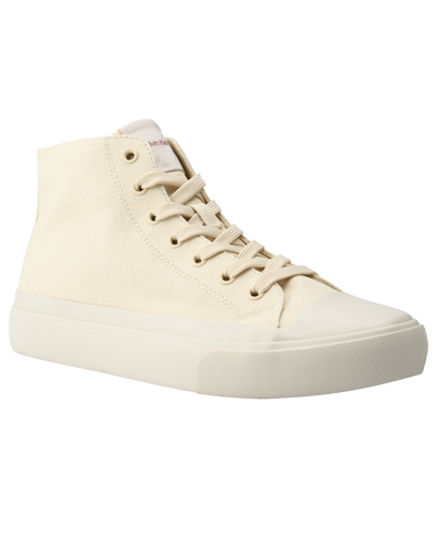 Shop Calvin Klein Men's Bshigh Lace Up High Top Sneakers In White