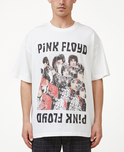 Shop Cotton On Men's Oversized Vintage T-shirt In Licensed Per Vintage White/pink Floyd G