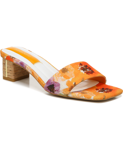 Shop Franco Sarto Cruella Slide Sandals Women's Shoes In Melon Fabric