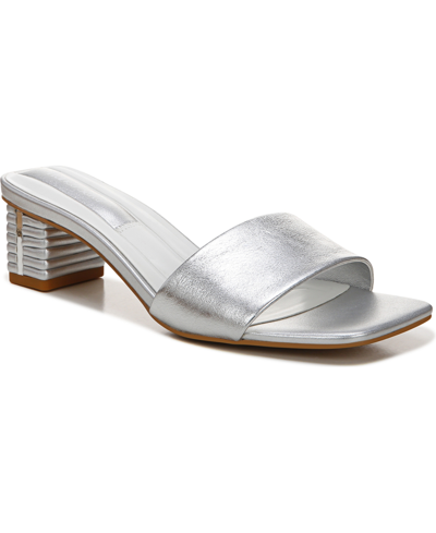 Shop Franco Sarto Cruella Slide Sandals Women's Shoes In Silver Leather