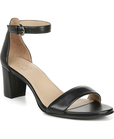 Naturalizer Vera Womens Leather Open Toe Dress Sandals In Black