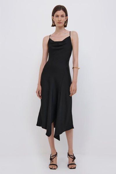 Shop Jonathan Simkhai Signature Nellie Slip Dress In Black