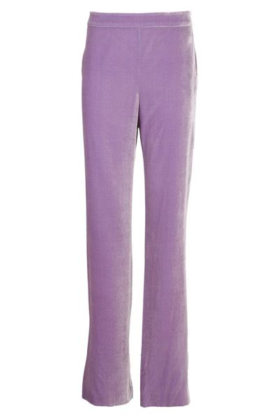 Shop Boutique Moschino High Waist Straight Leg Pants In Purple