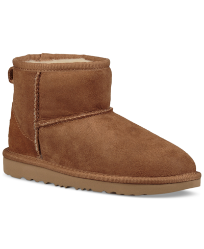Ugg Kids Classic Mini Ii Booties In Chestnut