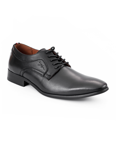 Shop Tommy Hilfiger Men's Soli Square Toe Lace Up Dress Oxfords Men's Shoes In Black