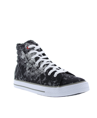 Shop Ed Hardy Men's Justice High Top Sneakers In Black