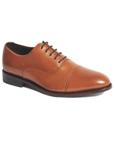 Shop Anthony Veer Men's Clinton Cap-toe Oxford Leather Dress Shoes In Tan