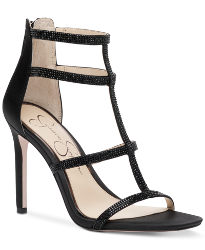 Shop Jessica Simpson Oliana Caged Dress Sandals Women's Shoes In Black