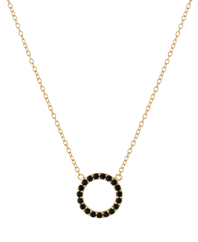 Giani Bernini Black Spinel Open Circle Necklace In Black Spinel