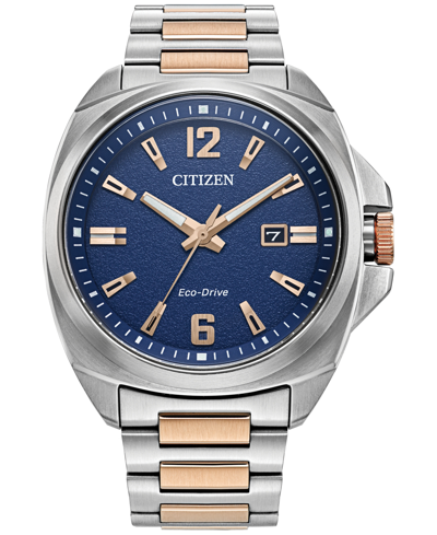 Shop Citizen Eco-drive Men's Sport Luxury Two Tone Stainless Steel Bracelet Watch 42mm In Two-tone