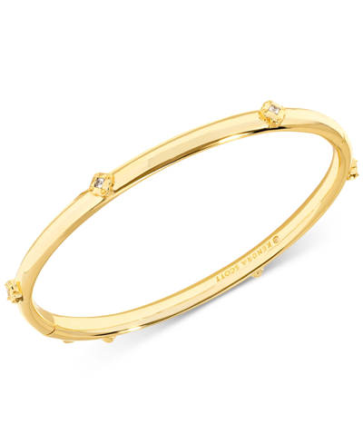 Shop Kendra Scott Gold-tone Joelle Bangle Bracelet In Gold White