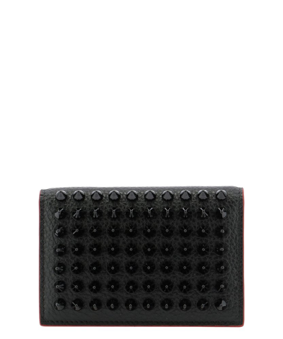 Shop Christian Louboutin Stud Embellished Cardholder In Black