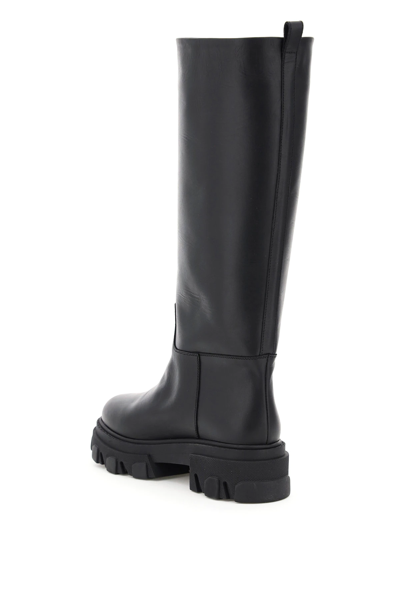 Shop Gia Borghini Tubular Combat Boots In Black