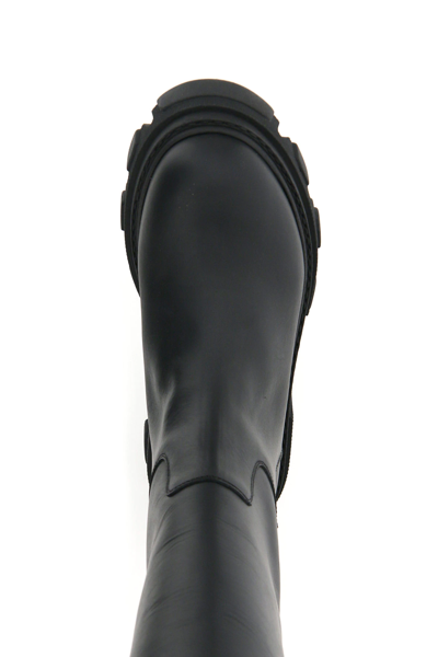 Shop Gia Borghini Tubular Combat Boots In Black
