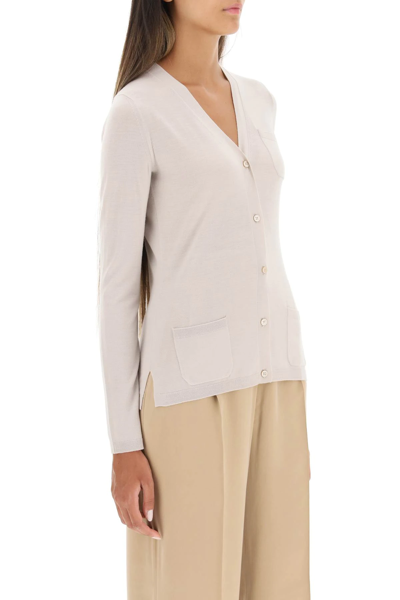 Shop 's Max Mara Extrafine Wool Cardigan In Beige