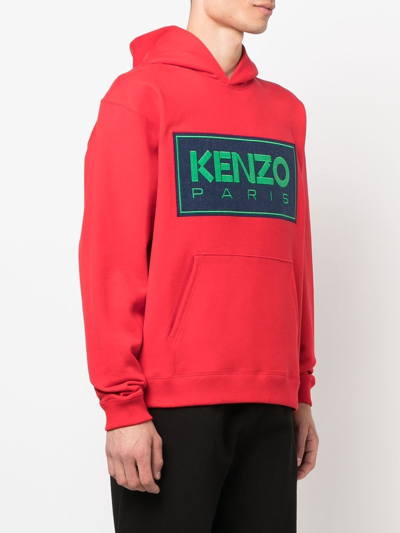 Shop Kenzo Men's Red Cotton Sweatshirt