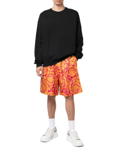 Shop Versace Men's Orange Other Materials Shorts
