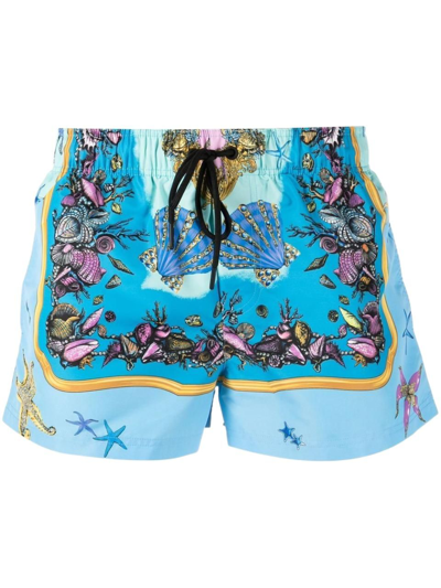 Shop Versace Men's Blue Other Materials Trunks