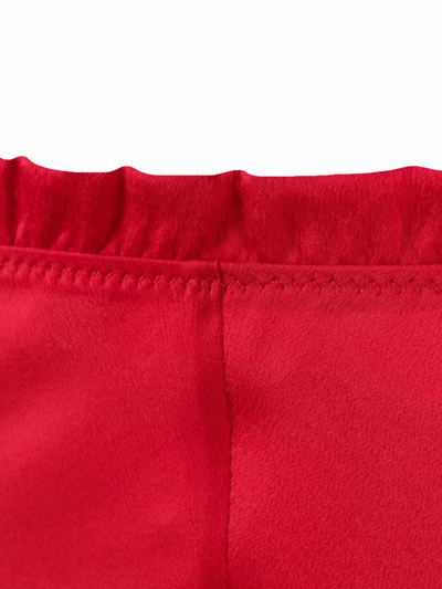 Carine Gilson Lace-trim Silk-satin Pyjama Shorts In Red