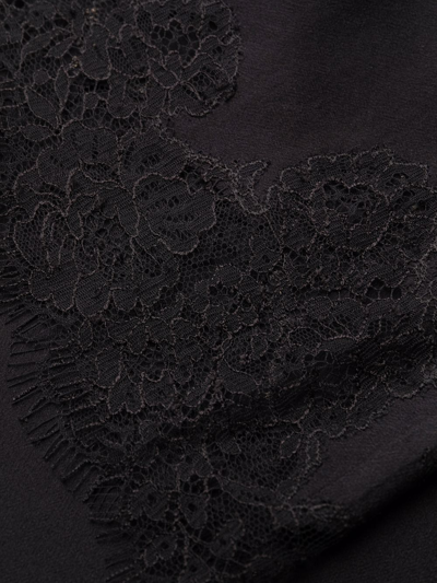 Shop Carine Gilson Floral-detail Top In Black
