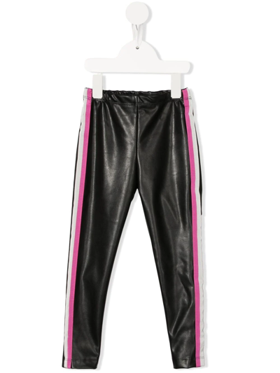 Monnalisa Side-stripe Leggings In Black