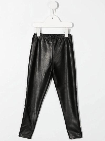 Monnalisa Side-stripe Leggings In Black