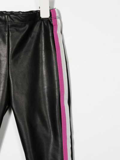 Monnalisa Side-stripe Leggings In Black
