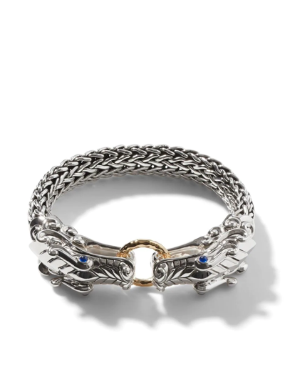 John Hardy 18kt Yellow Gold Legends Naga Bracelet In Silver