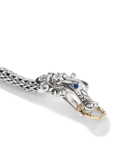 John Hardy 18kt Yellow Gold Legends Naga Bracelet In Silver
