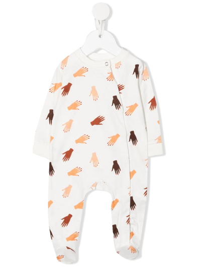 Shop Studio Clay Hands-print Organic-cotton Pyjamas In White