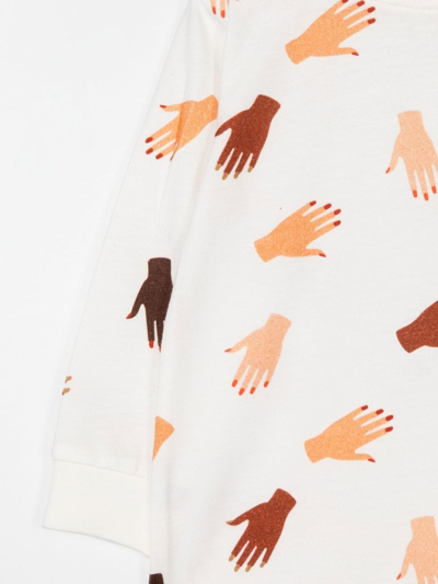 Studio Clay Hands-print Organic-cotton Pyjamas In White