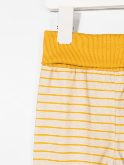 Shop Studio Clay Striped Organic-cotton Pants In Yellow