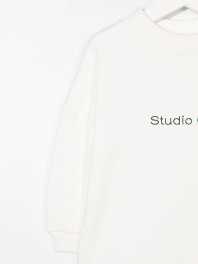 Studio Clay Logo-print Organic-cotton Romper In White