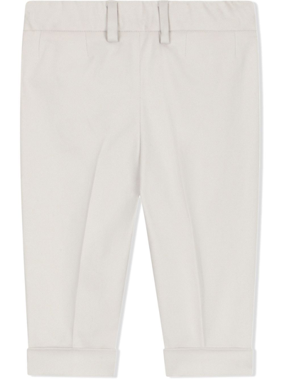 Shop Dolce & Gabbana Dg-logo Tailored Trousers In Neutrals