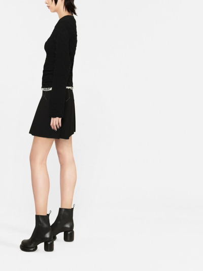 Ambush Textured Logo-hem Knit Jumper In Black