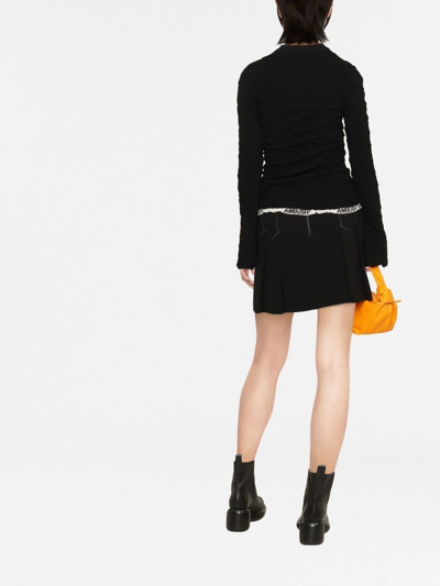Ambush Textured Logo-hem Knit Jumper In Black