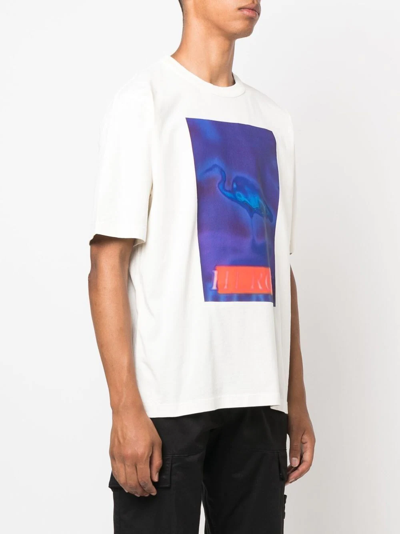 HERON PRESTON HERON-PRINT COTTON T-SHIRT 