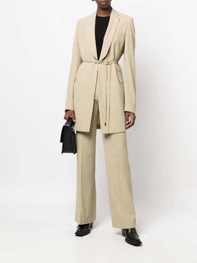 Shop Petar Petrov Bootcut Tailored Trousers In Neutrals