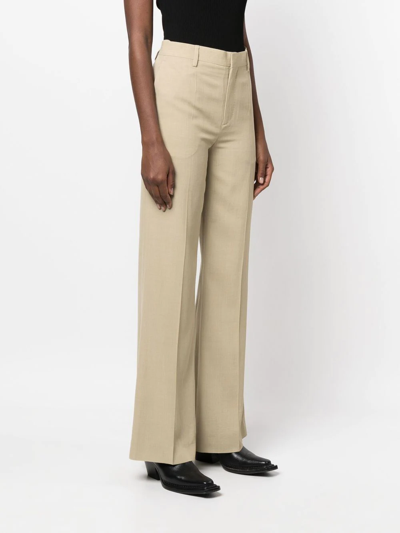 Shop Petar Petrov Bootcut Tailored Trousers In Neutrals